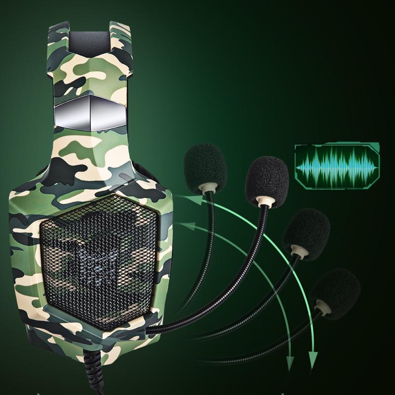 ONIKUMA K8 Yeşil Kablolu Stereo Gaming Kulaklık Mikrofonlu & LED Işıklar – Rahat, Dayanıklı, Plug and Play Gaming Kulaklık